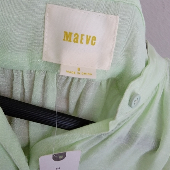 Maeve Brynna Buttondown in Green size S NWT - Picture 7 of 7